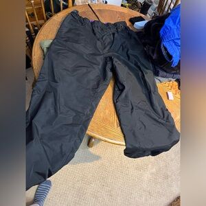 Black and purple reversible snowpants
